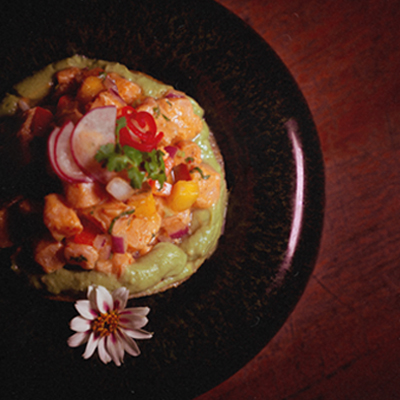Salmon Tostada