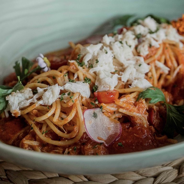 spaghetti al granchio